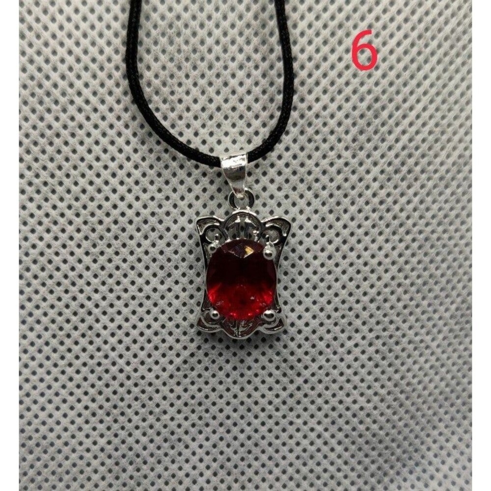 925 Red Rhinestone Pendant
